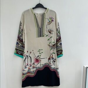 ETRO Silk Dress with pockets Bell sleeves size 40 Small